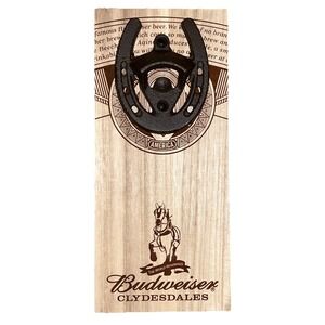 Budweiser‎ Clydesdales Horseshoe Wall Mount Bottle Opener  11"x 5" Mancave